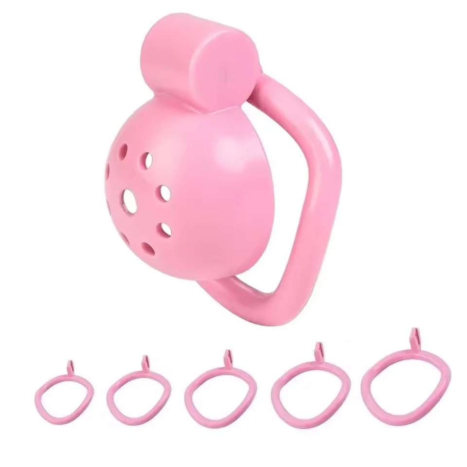 2026 new Male Penis Chastity Cage Set Small Bird Chastity Cage Belt With Padlock 5 Ring Penis Bondage Slave