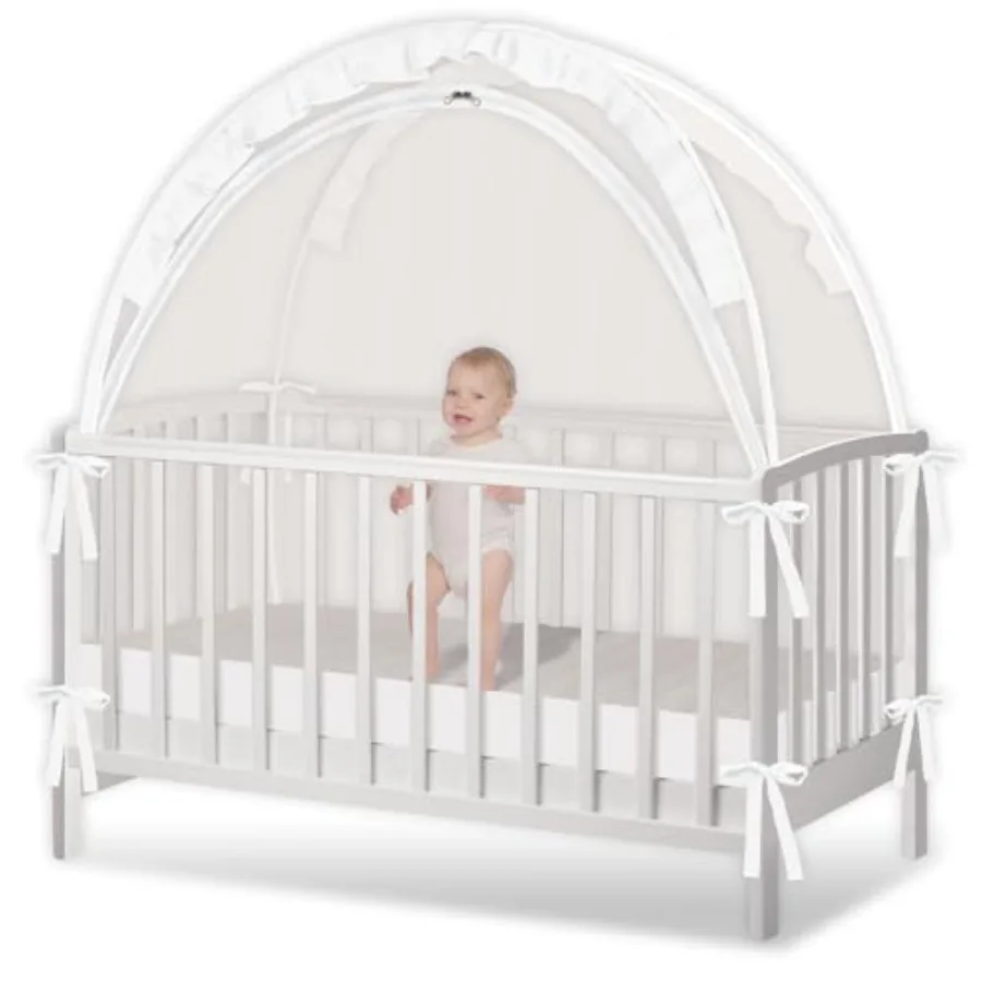 

Crib Tent - Crib Net to Keep Baby in, Stop Baby from Climbing Out of Crib, Pop Up Crib Tent with Durable Breathable Net Double