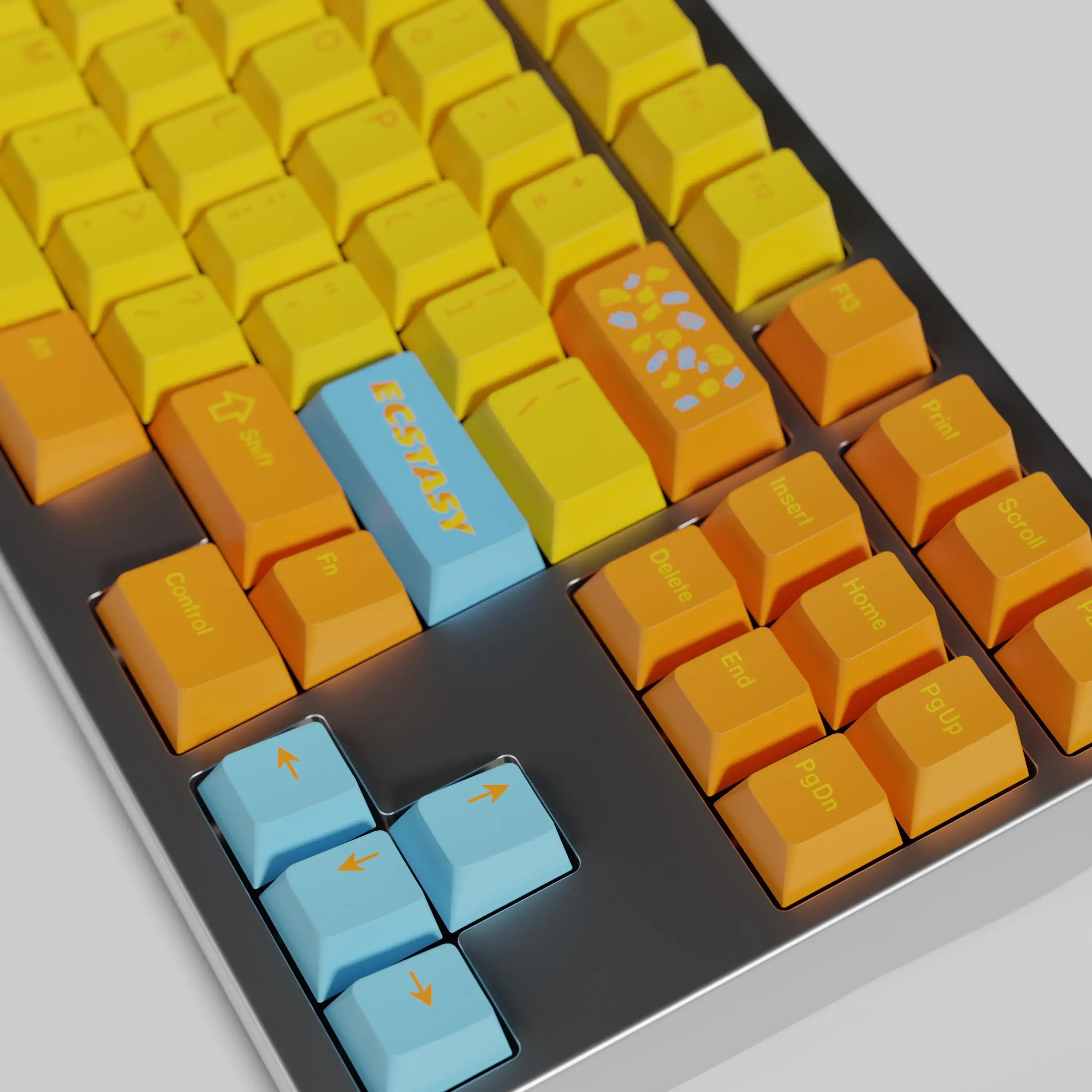 Ecstasy keycaps, custom mechanical keyboard PBT sublimation original height