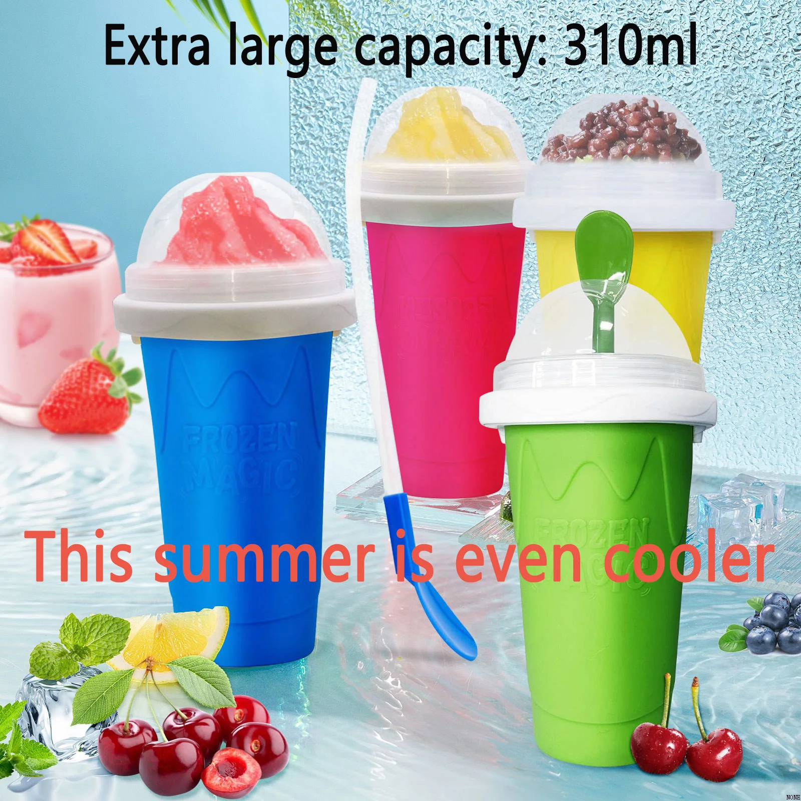 Smoothies Cup Ice Cream Maker Quick-Frozen Silicone Squeeze Cup DIY Juice Milkshake Water Bottle Cooling Sand Cup Kitchen Tool