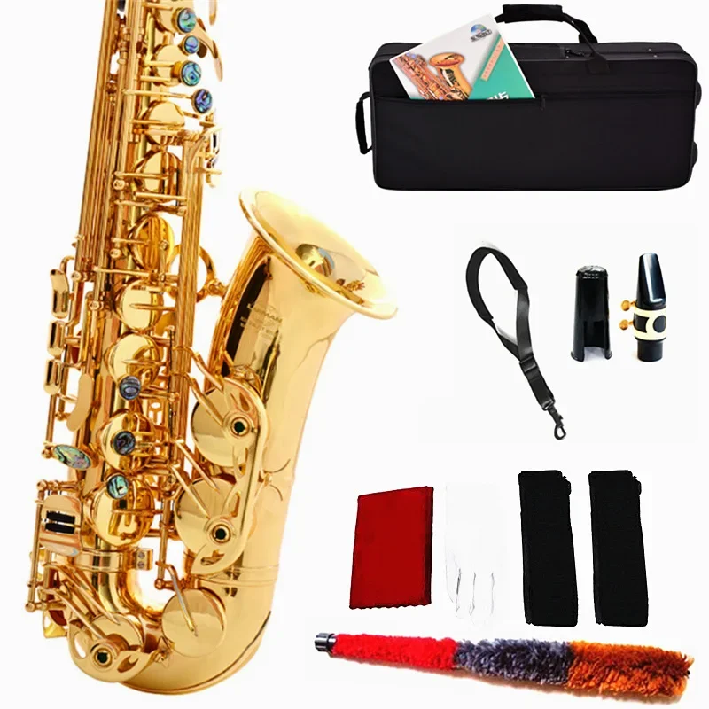 Hot Sell Factory Wholesale Abalone Shell Button Saxophone E-flat Alto Saxophone Instrument