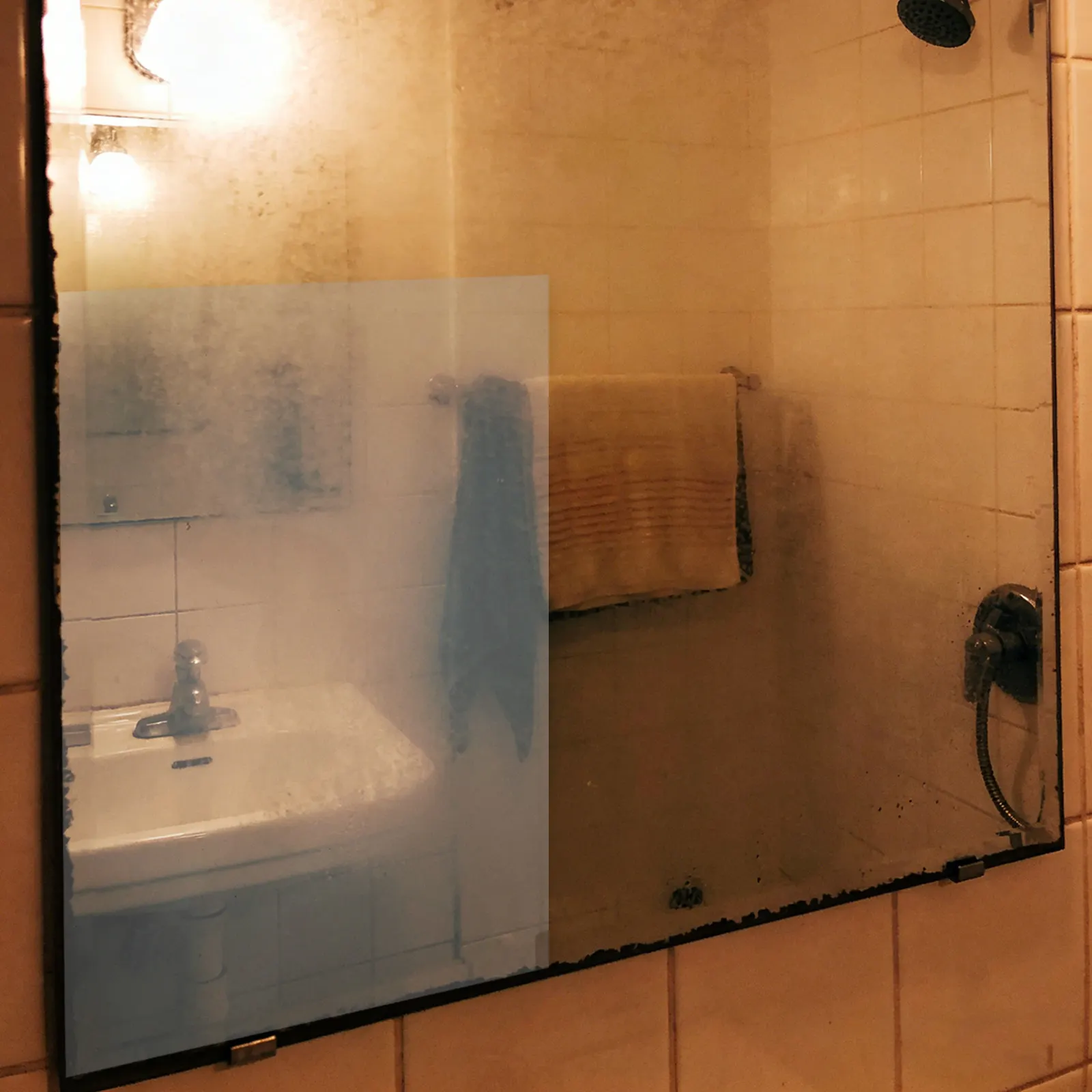 Waterproof Anti-Fog Mirror Film for Bathroom Shower Vanity Mirrors 12.6x9.5 Inches Fog Free Clarity Strong Adhesion Easy Apply