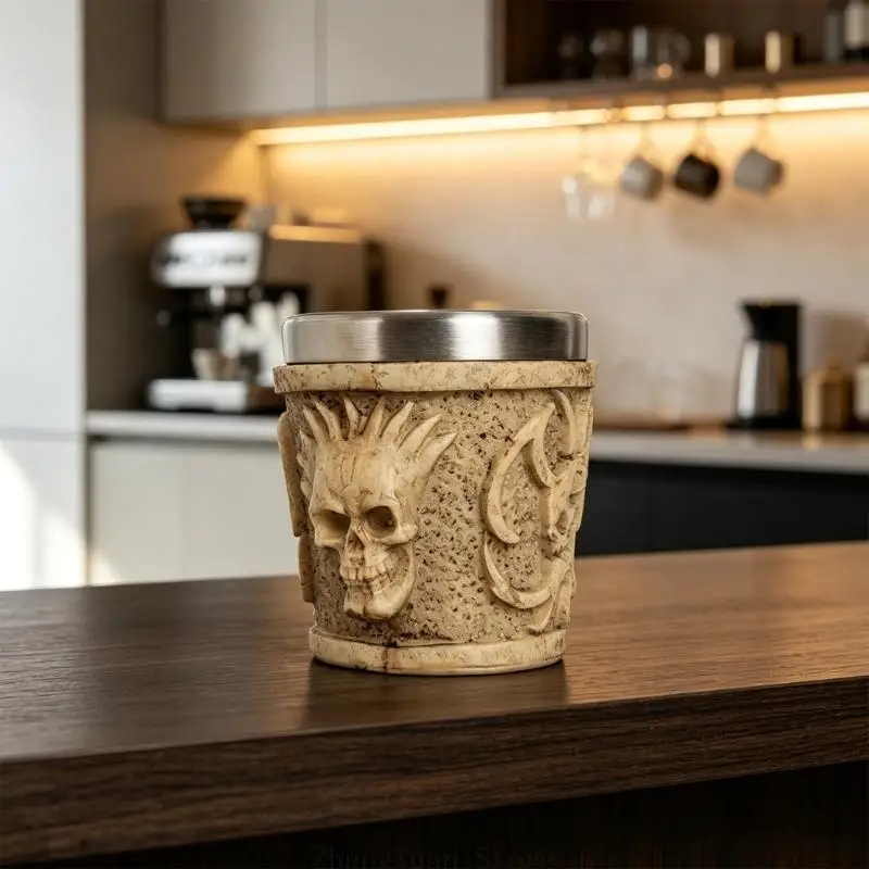 Skull Cup with Deep Detail for Drink Station and Shelf Accent 3XUF