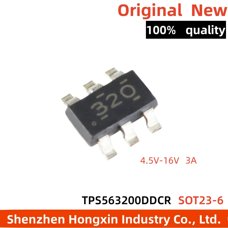 10 pieces of TPS563200DDCR SOT23-6 4.5V-16V input 3A synchronous buck converter