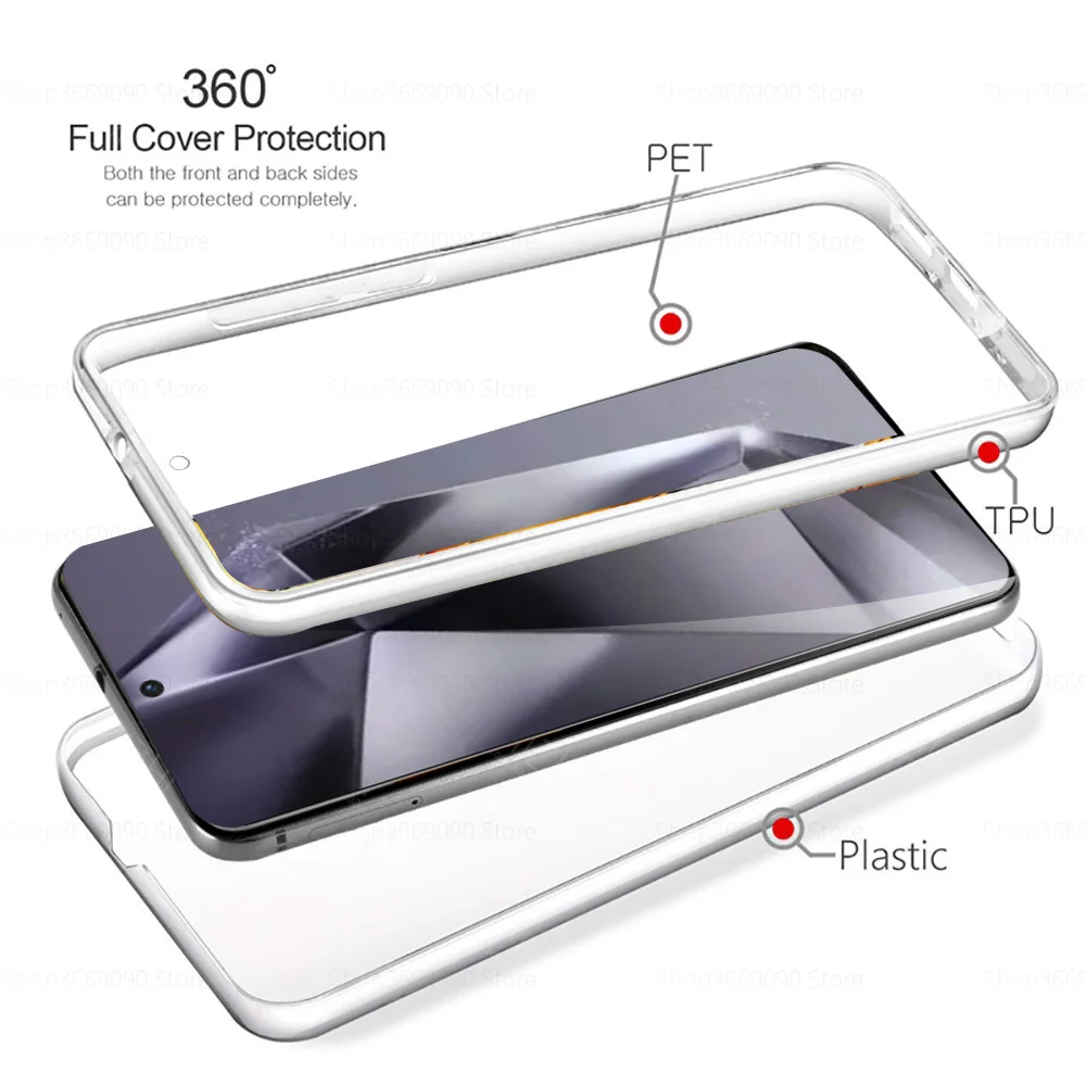 PC+TPU Double Side Full Body Phone Case For Samsung Galaxy S24 Ultra Plus Samsun S24Ultra shockproof Protector Back Shell Cover