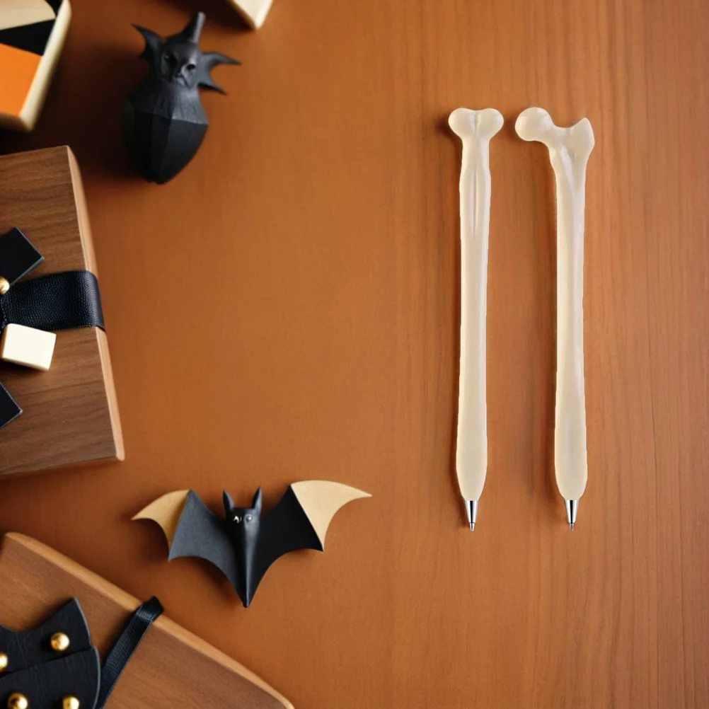 

15Pcs Bone Shape Ballpoint Pens Halloween Themed Smooth Writing Party Favors Students Office Supplies Creative Pens