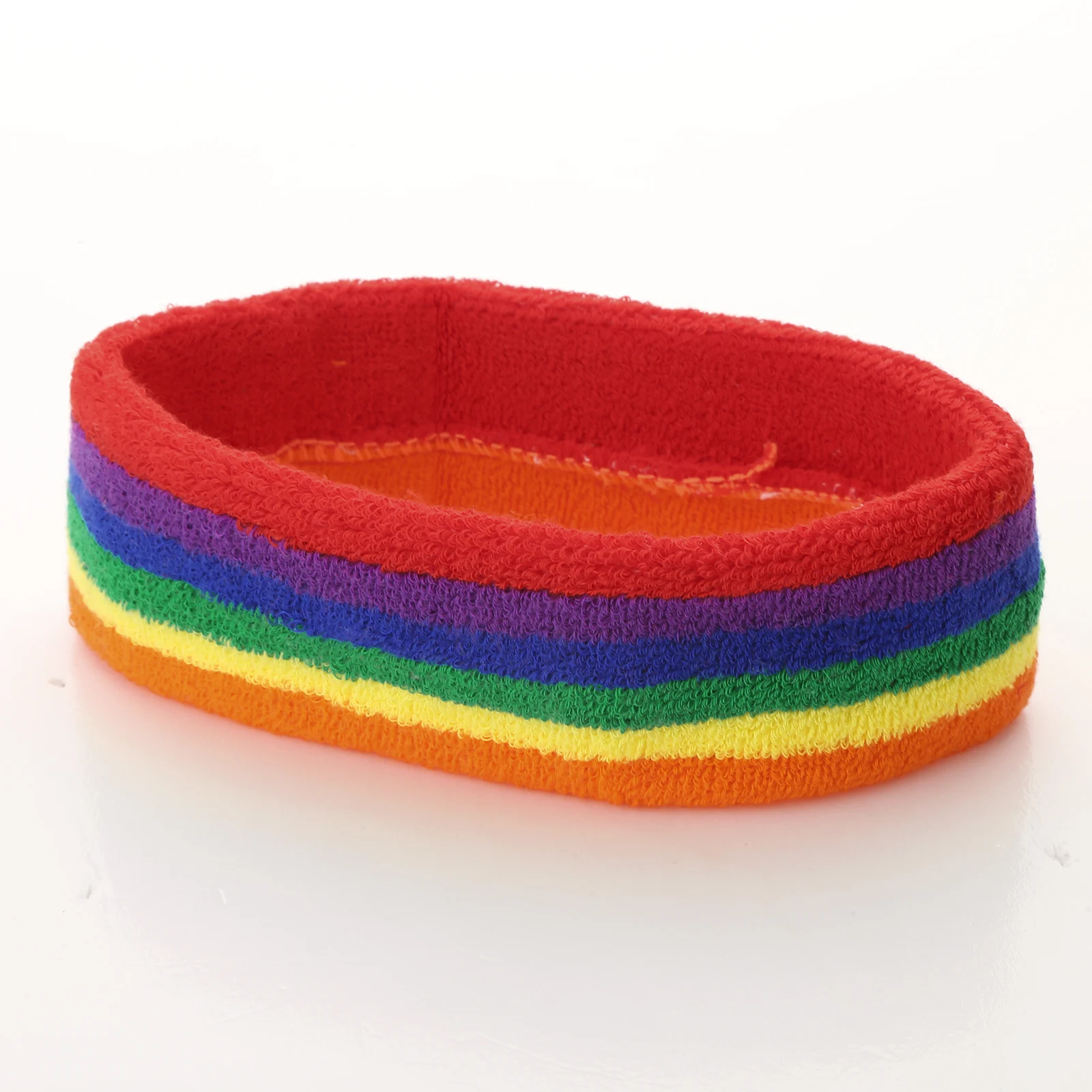 Gay Lesbian Pride Rainbow Set Novelty Toys Rainbow Striped Cape Flag Shawl Elastic Headband with Gold Frame Colorful Glasses