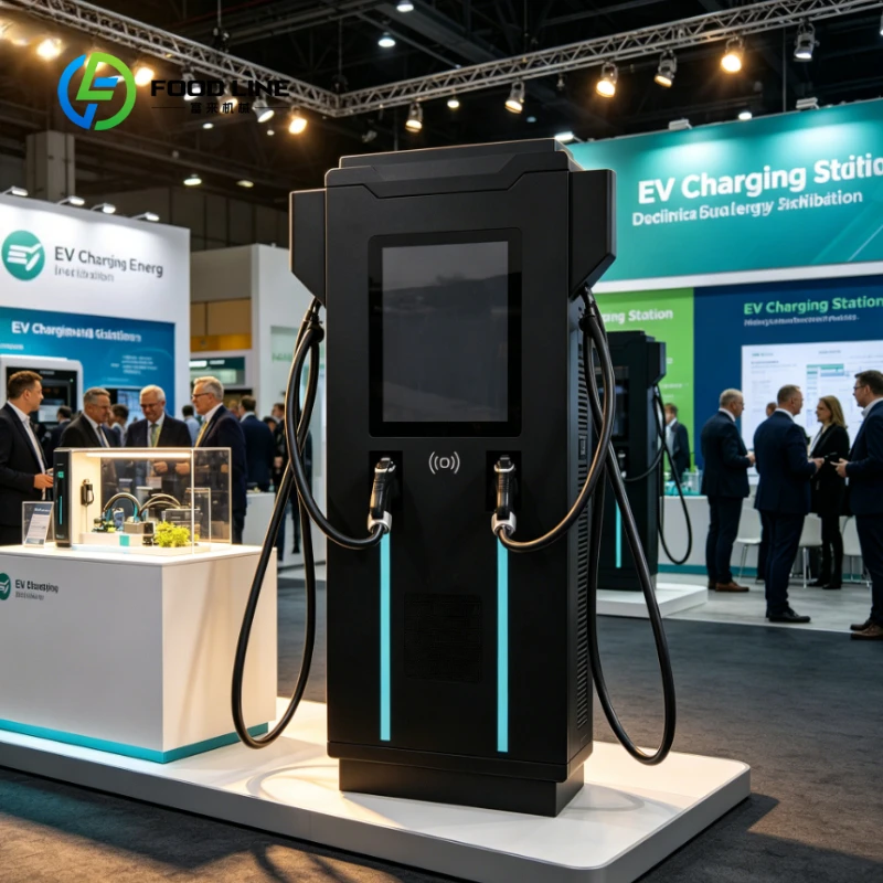 Customized 120/160/240kW Dual Gun DC Fast EV Charging Station,  Ultra Fast Electric Car Charger with 21 Inch Advertising Display