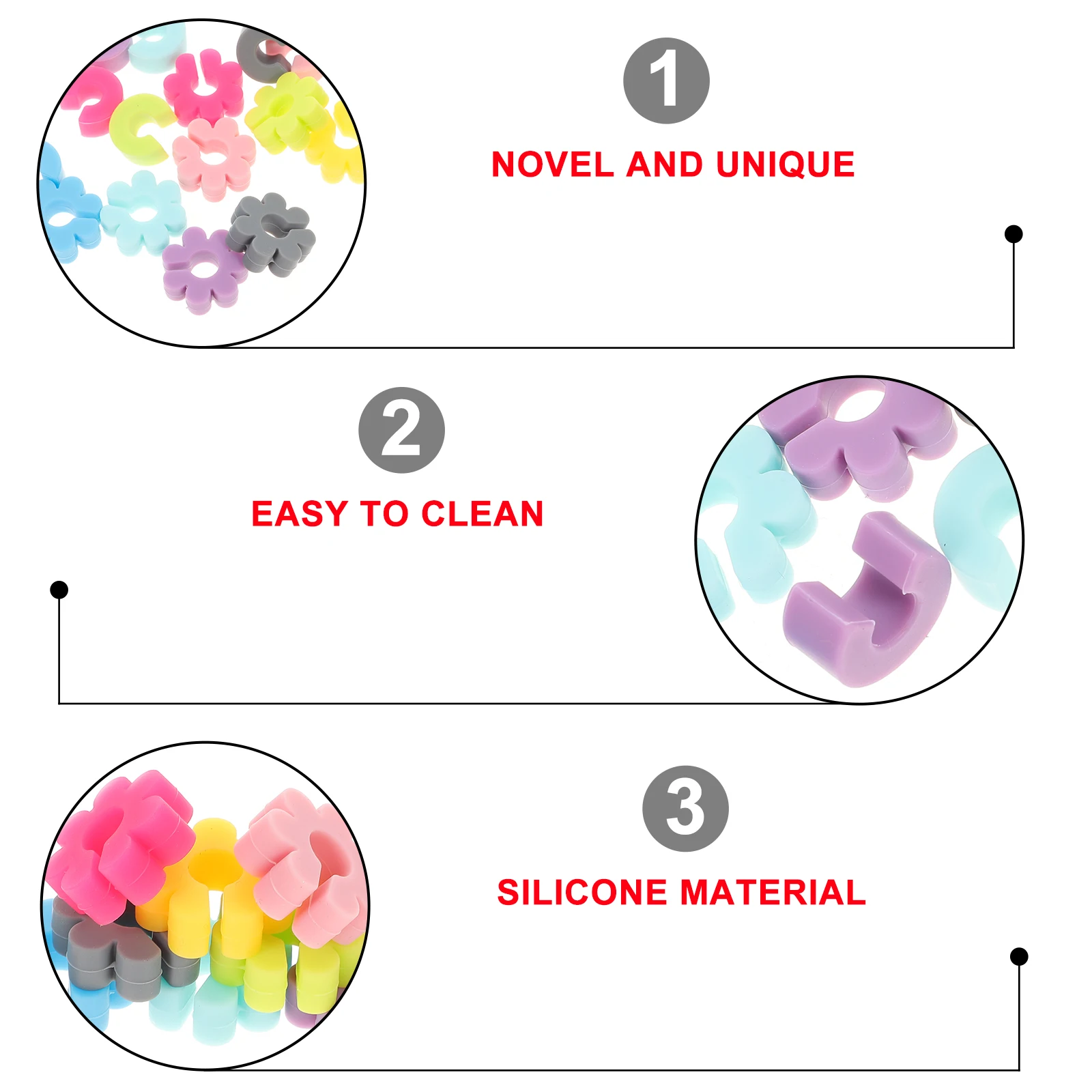 

Creative Shape Wine Glass Labels Soft Silicone Cup Markers Party Decor Non Scratch Various Colors Fits Most Cups Daily Use