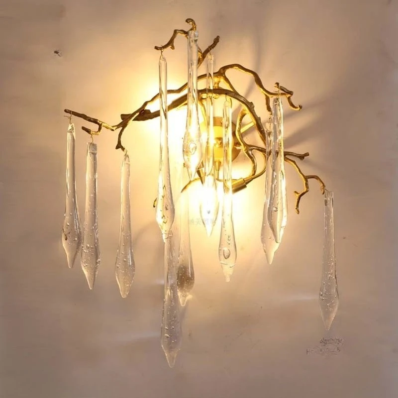 Настенный светильник, полностью медный светильник, настенный телевизор, прикроватная тумбочка для спальни, освещение, трансграничная специальная поставка