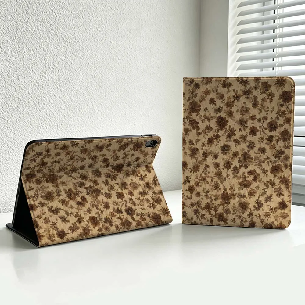 Creative Retro Floral Pattern For iPad Pro Air mini 7 6 5 4 3 2 1 9gen M5 M4 11th 10th A17 Pro A16 Soft Inch Tablet Case Cover