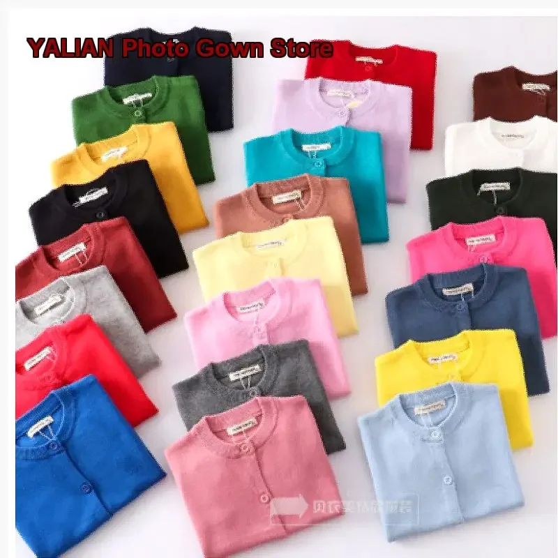 Girls Spring Thin Air-Conditioning Outerwear Infant Knit Top Boys Coat