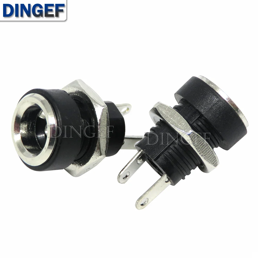 DC-022B 3A 12v for DC Power Supply Jack Socket Female Panel Mount Connector 5.5 mm x 2.1mm 5.5 mm x 2.5mm DC022B Connector ibuw