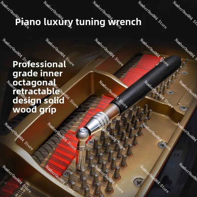 Suitable for Professional Piano LuxuryTuning Wrench, Solid Wood Retractable Fixed Tuning Wrench VerticalGeneral Maintenance Tool