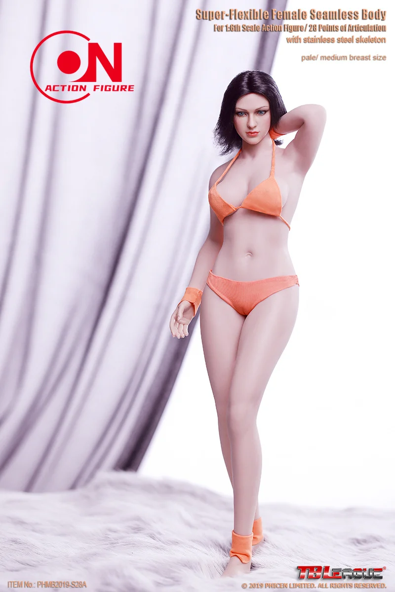 TBLeague S28AS28BS29BS29C 1/6 Micro Fat Mid Breast Seamless Body Pale/Suntan Skin 27.8CM Action Figure Body Model without Head