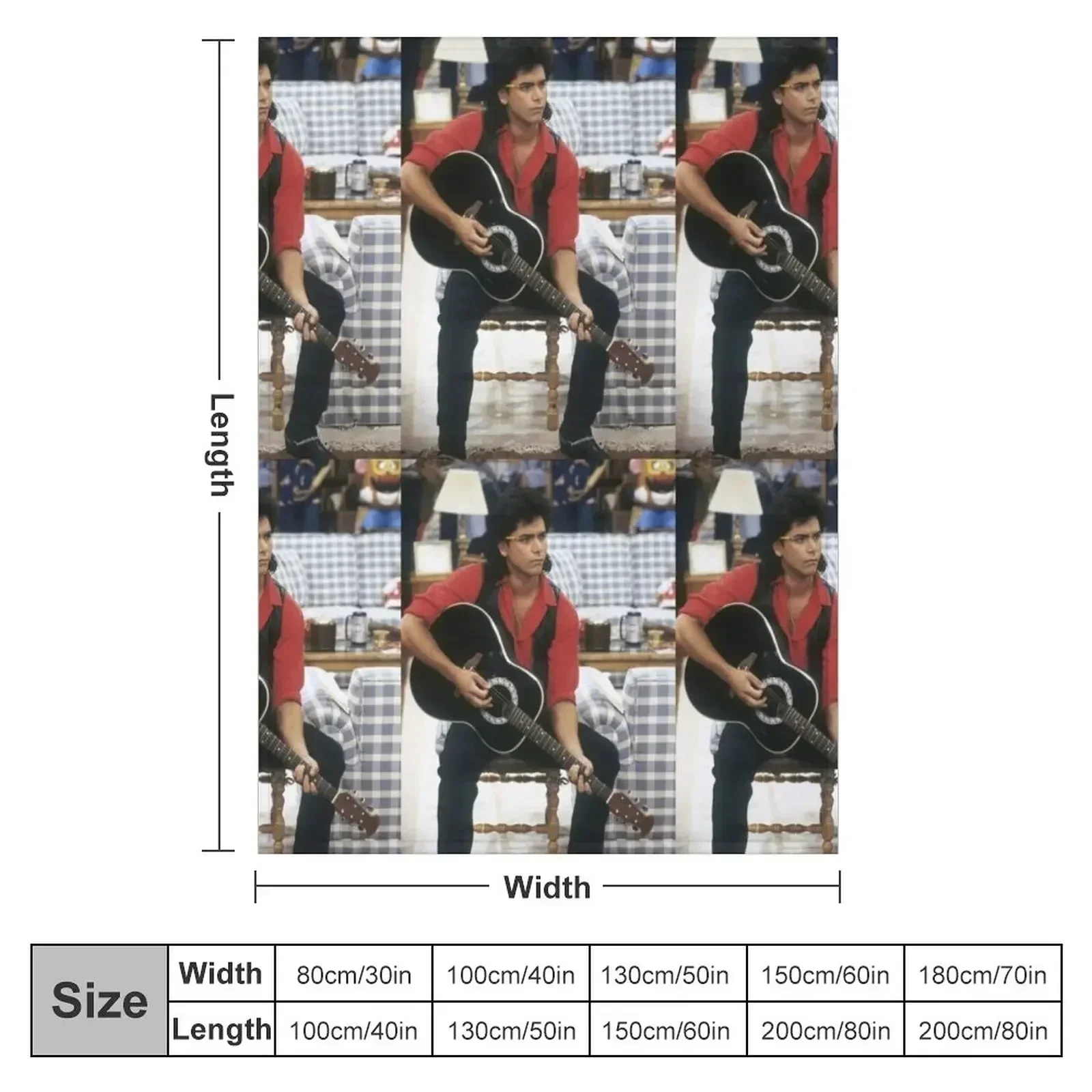 Uncle Jesse and his Guitar Throw Blanket couch cozy soft plush fuzzy picnic outdoor blanket