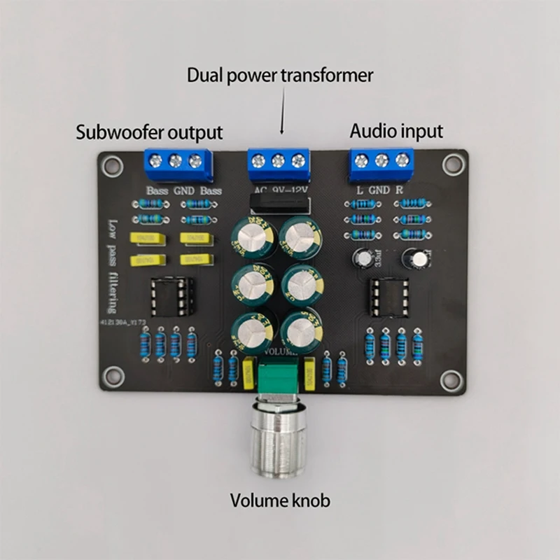 2 Way Subwoofer Frequency Divider Board Electronic Low-Pass Filter Crossover AC12V NE5532