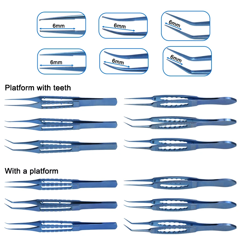 FUE Hair Transplant Tweezers Hair Follicle Implant Forceps Curved Straight Angle Tip Microsurgery Hair Implant Tool