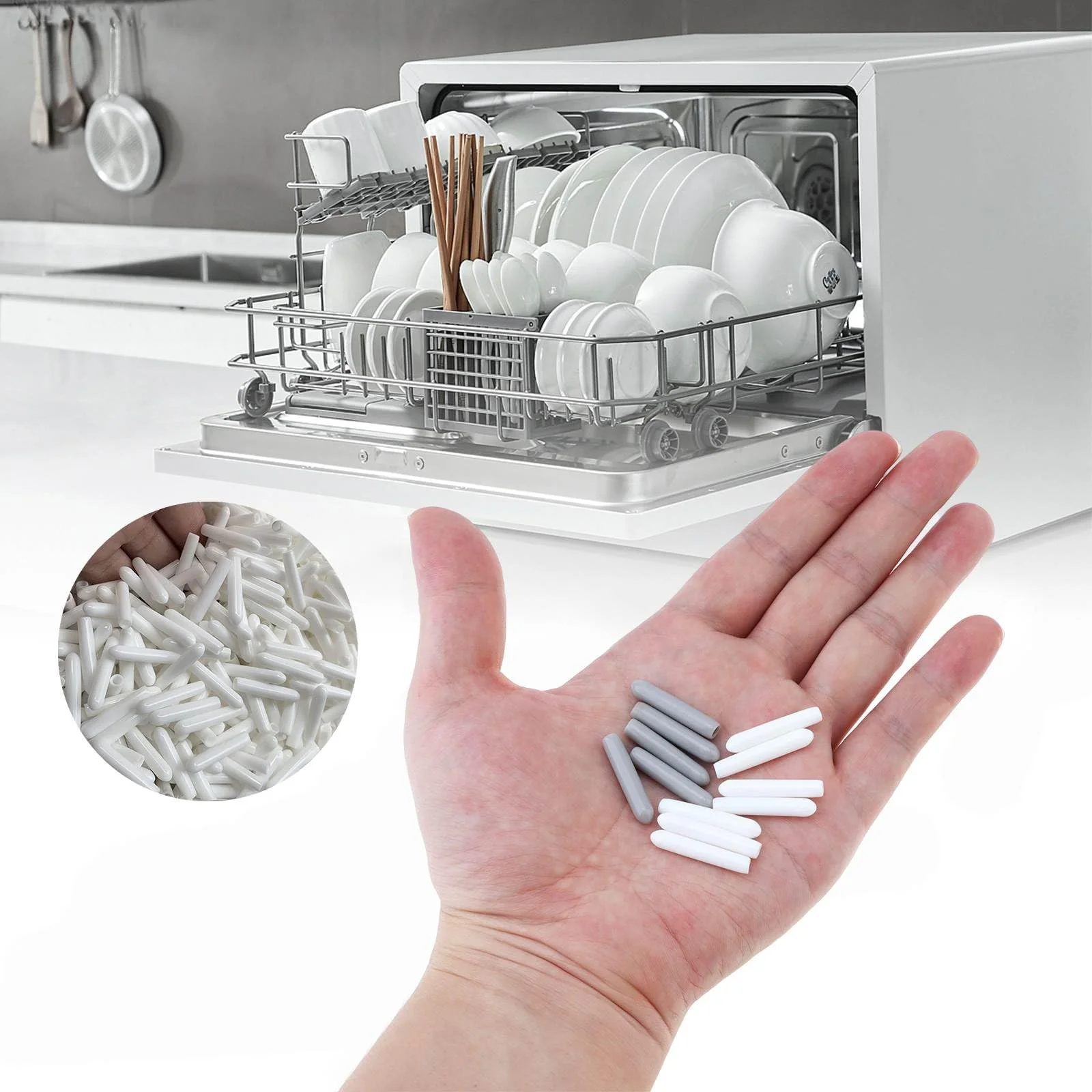 100Pcs Protective Dishwasher Rack Cap Tip Tine Cover Wire Thread Protector Round End Cap For Kitchen Gasket Hardware Sealing