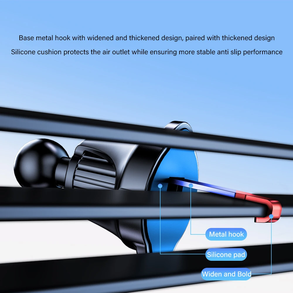 Universal Gravity Auto Phone Holder Car Air Vent Clip Mount Mobile Phone Holder CellPhone Stand Support For iPhone For Samsung