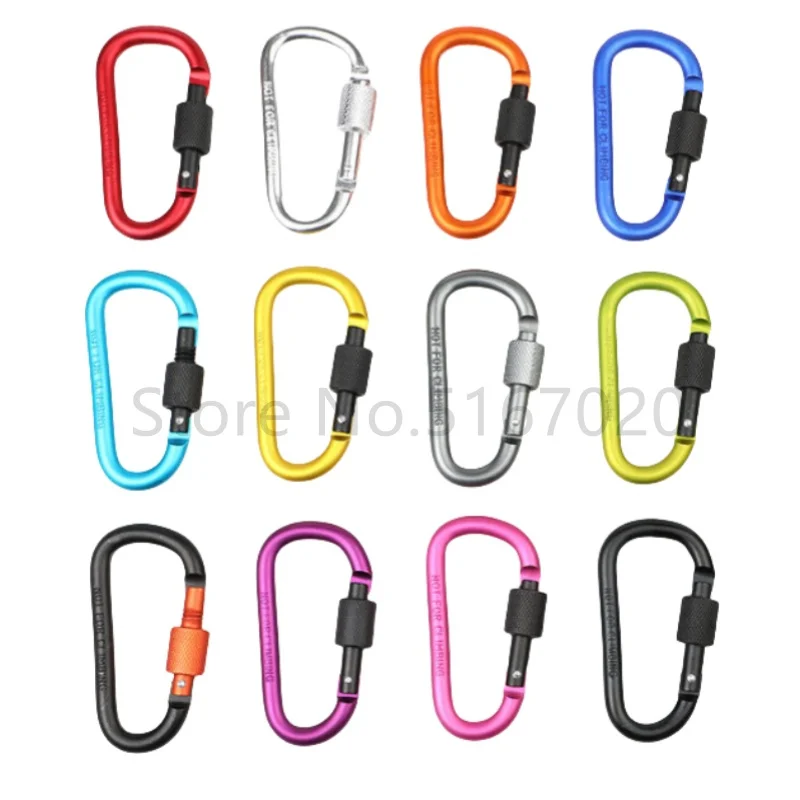 1pcs Tactical Mountaineering Buckle, Tourist Mountaineering Buckle, Keychain, Aluminum Alloy Camping Lifeguard Buckle, Multi Too