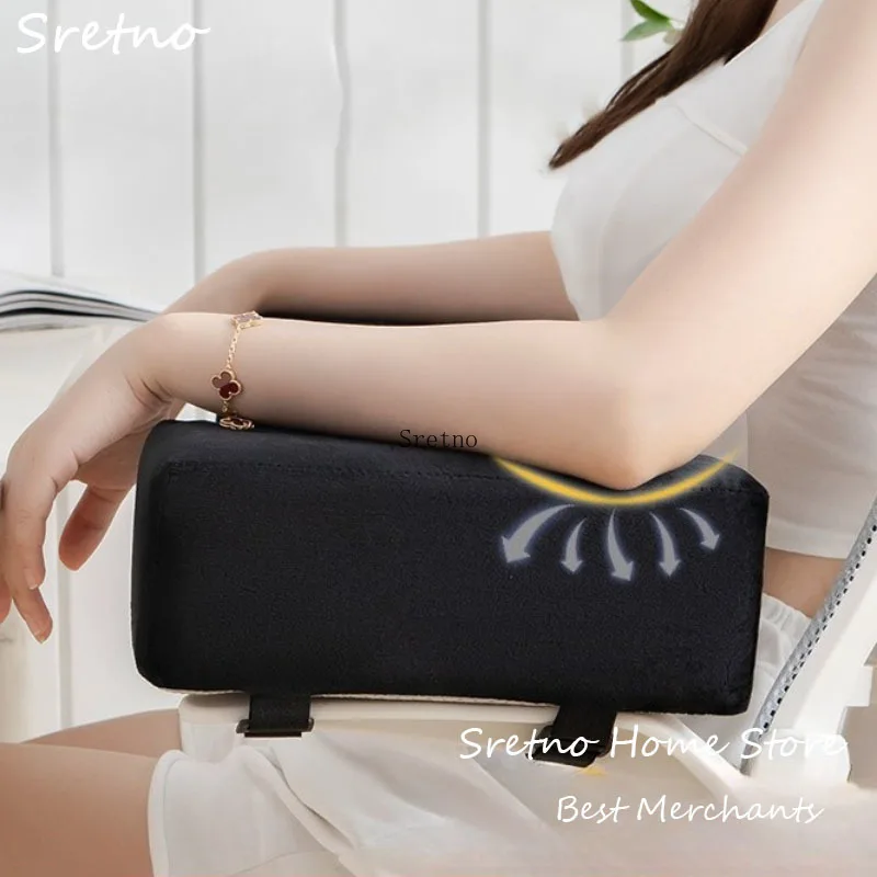 SRETNO Chair Armrests Height Increasing Cushions Office Chairs E-sports Seats Thickened Hand and Elbow Sponge Cushion Arm Pillow
