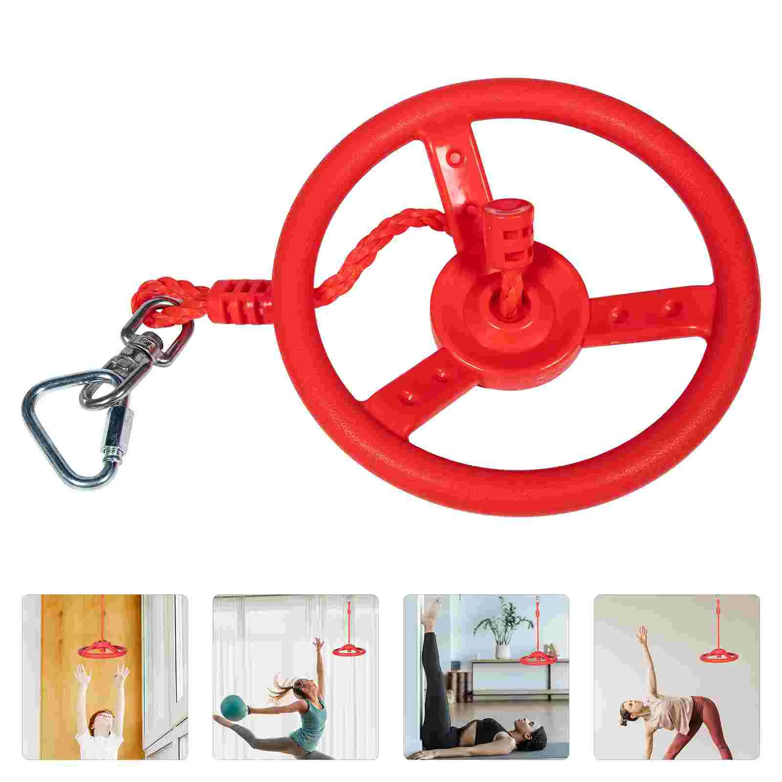 Ninja Wheel Toy Exercise Swing Ring Indoor Gym Children Balance Hanging Practical Fitness Handle Abs Baby Lifting