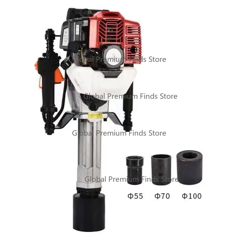 1900W pile driver g-asoline power small railway emergency building orchard wooden pile triangular steel electric impact piling