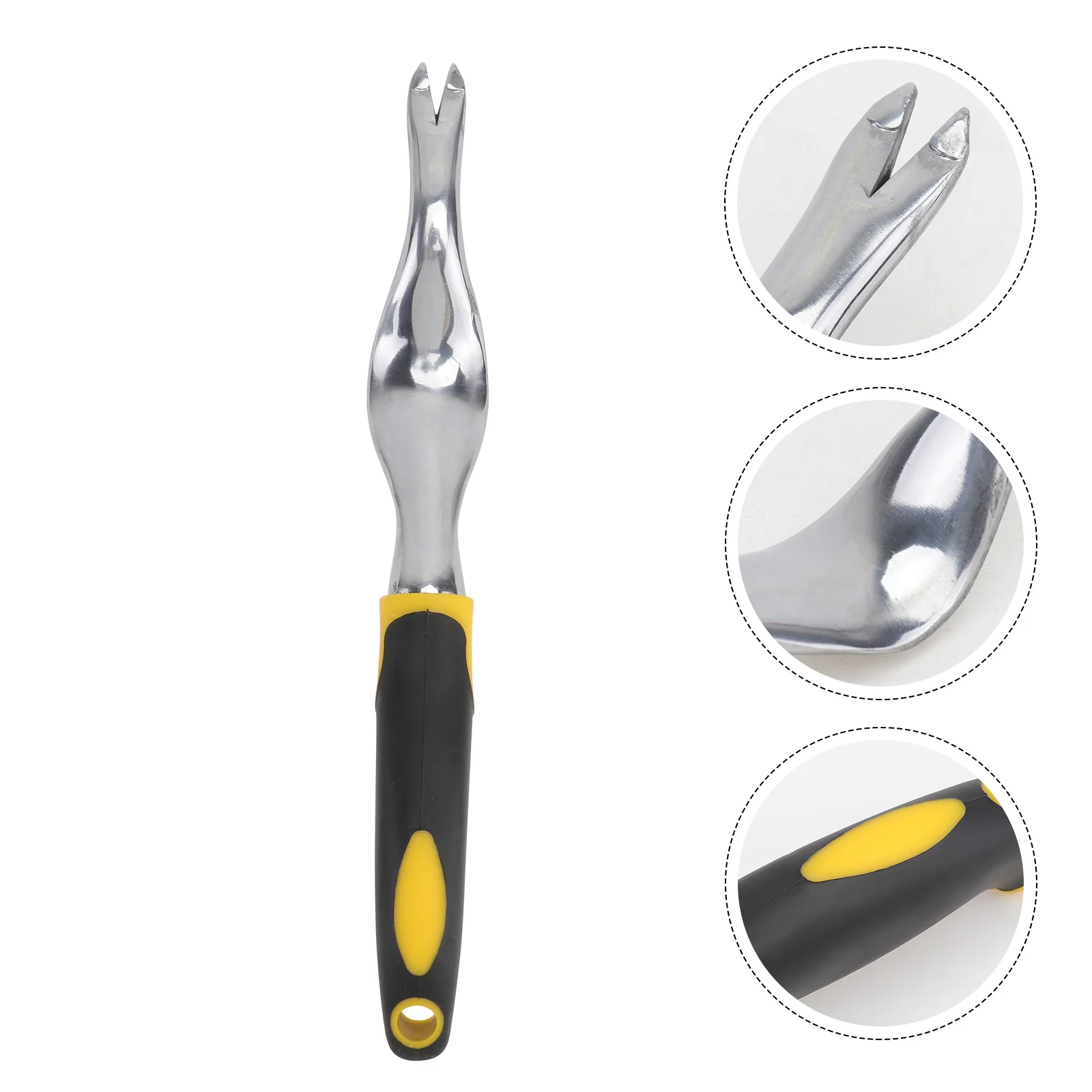 

Gardening Weeding Tool Manual Weeder Fork with Comfortable Rubber Grip for Grass Clumps Removal Sturdy Metal Design