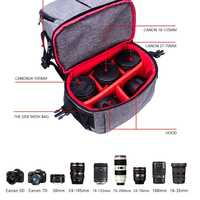 Multi-function Camera Backpack Video Digital DSLR Bag Outdoor Travel Waterproof Camera Photo Bag Case for Canon Nikon Sony SLR