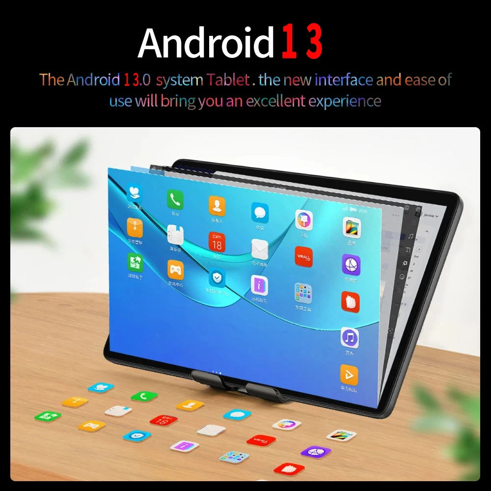 BDF Tablet 10,1 Zoll 4G Lte Sim Karte Octa Core 8GB RAM 256GB ROM Tablets 2,4G/5G Wifi Android 13 Sim Karte Tablet PC – Detail 2