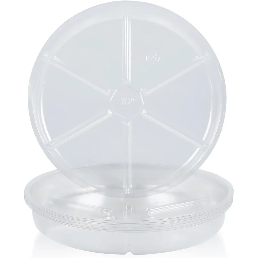 

10 Piece of 12 inch Clear Plastic Plant Saucer Drip Trays for pots 12"