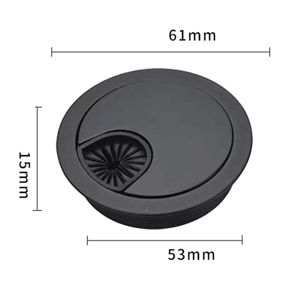 Mm Chrome Brush Cable Hole Cover Convenient Use Desktop Neat Detachable Body Detachable Design Easily Inserted