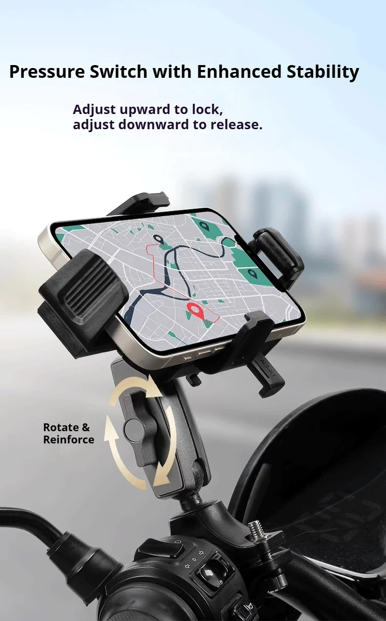 ZEKA Handyhalterung Fahrrad Motorrad Universelle stoßfeste Halterung für iPhone Xiaomi Samsung für 4,7-7 Zoll GSM Houder Fiets – Detail 5