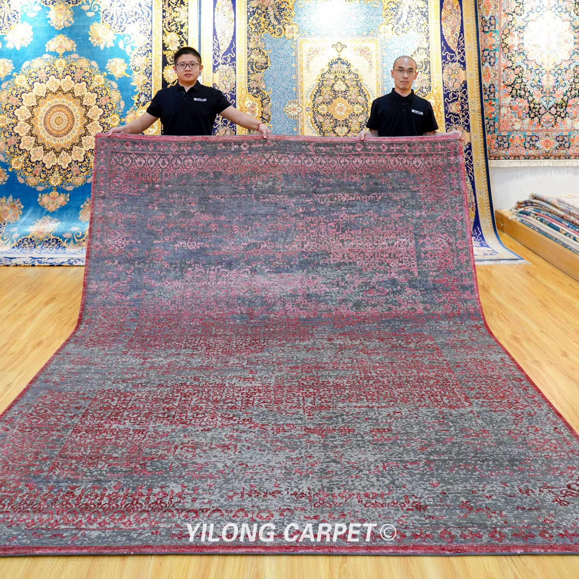 240x305cm Oversized Handmade Area Rug Modern Antistatic Wool Carpet (YLrugP1612)