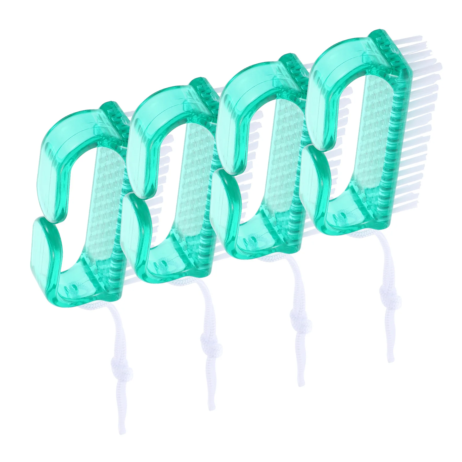 แปรงทำความสะอาดเล็บ 4 ชิ้น ด้ามจับพลาสติก ขนาดเล็ก น้ำหนักเบา สำหรับดูแลเล็บมือ เล็บเท้า ทำเล็บมือและเล็บเท้า