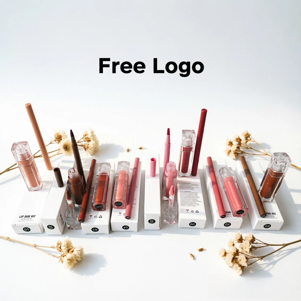 Super Long Lasting 8 Colors High Shine Mirror Lip Gloss and Matte Lip Liner Set with Custom Logo Private Label for Women