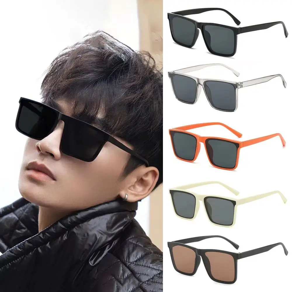 Simple Square Frame Sunglasses Trendy Street Photos Sun-Protective Eyewear Punk Summer Decoration Driving Glasses for women man