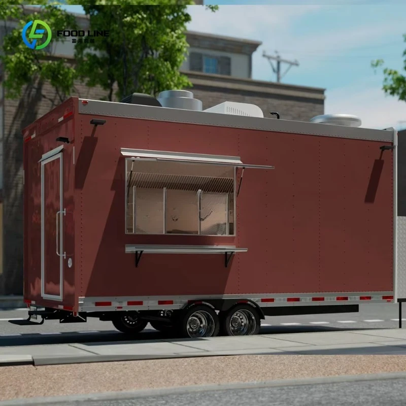 China CE Certificate Mobile Fast Food Van Coffee Carts Food Trailer for Sale  Ice Pizza Truck Catering view 6