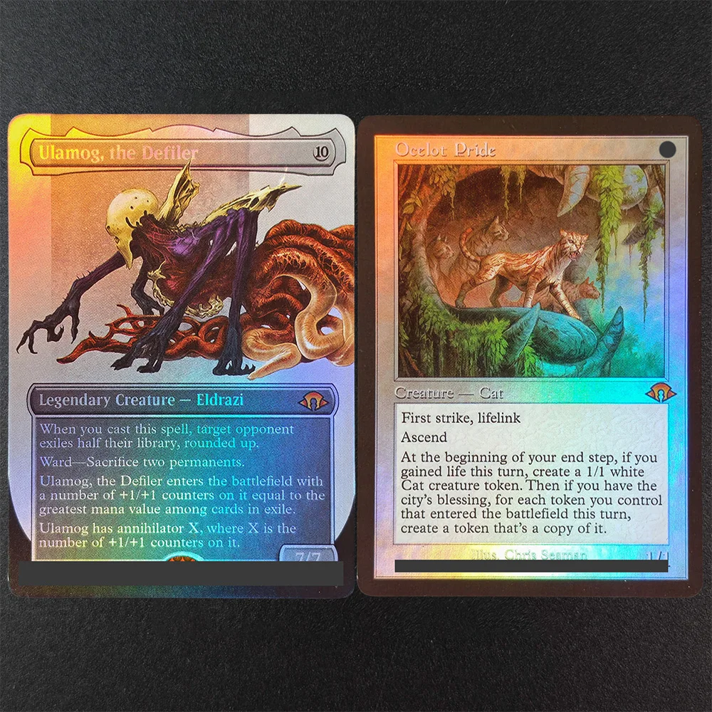 MH3 TCG Proxy Magical Cards English Ocelot Pride #394 Ulamog, the Defiler #383 Game Collection Card Toy