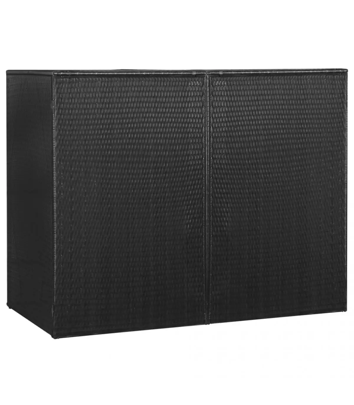 153x78x120cm Black Synthetic Rattan Dustbin Dustbin Stands