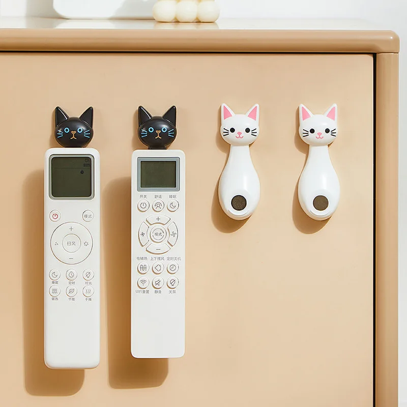 

Cartoon Cats Magnetic Hook Traceless Non-punching Remote Control Storage Hooks Wall Decoration Cute Animal Refrigerator Souvenir