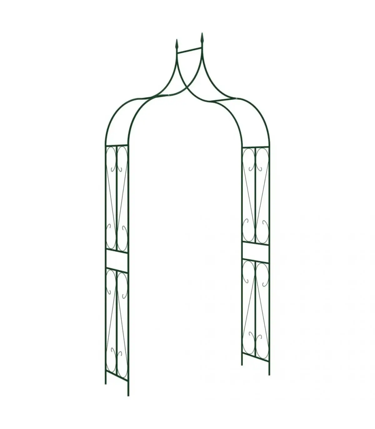 Garden Arch Arches Garden Arch Dark Green Iron 120x38x258 cm