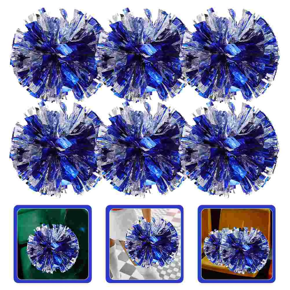 

6 Pcs Cheerleading Hand Flower Cheerleader Pom Poms Props Kids Cheering Cheerleaders Dance Pompoms Flowers Plastic Squad