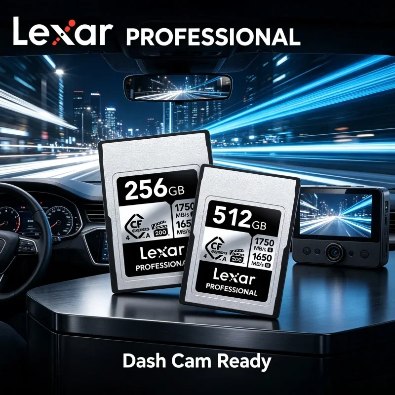 

Professional DSLR Camera CF Card Original Lexar Silver B Type CFexpress Memory Card 128GB 256GB 512GB for 4K RAW Video Shooting