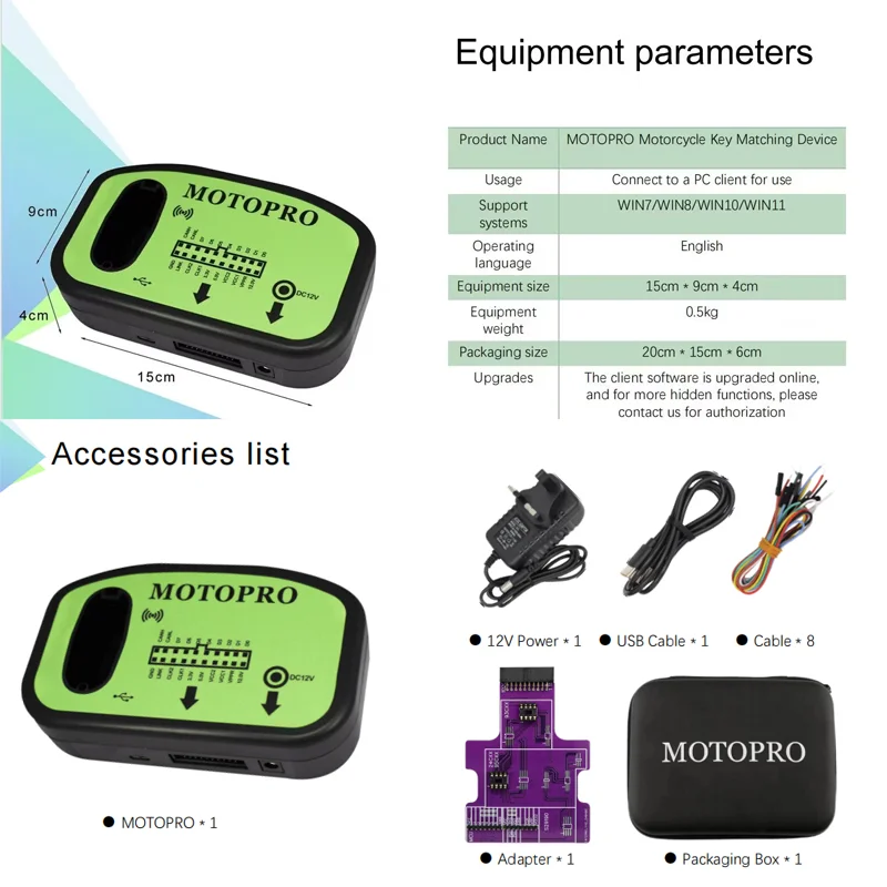 Motopro Transponder Motorcycle Read/Write Key Programmer For KTM Ducaudi YAMAHA Bombardier Aprilia Moto Guzzi MV Agusta