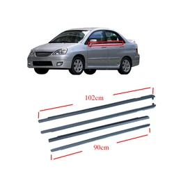 4 Pcs Black Outside Window Glass Rubber for Suzuki Liana Sedan Window Protector Weatherstrip for Liana Glass Outer Laminate
