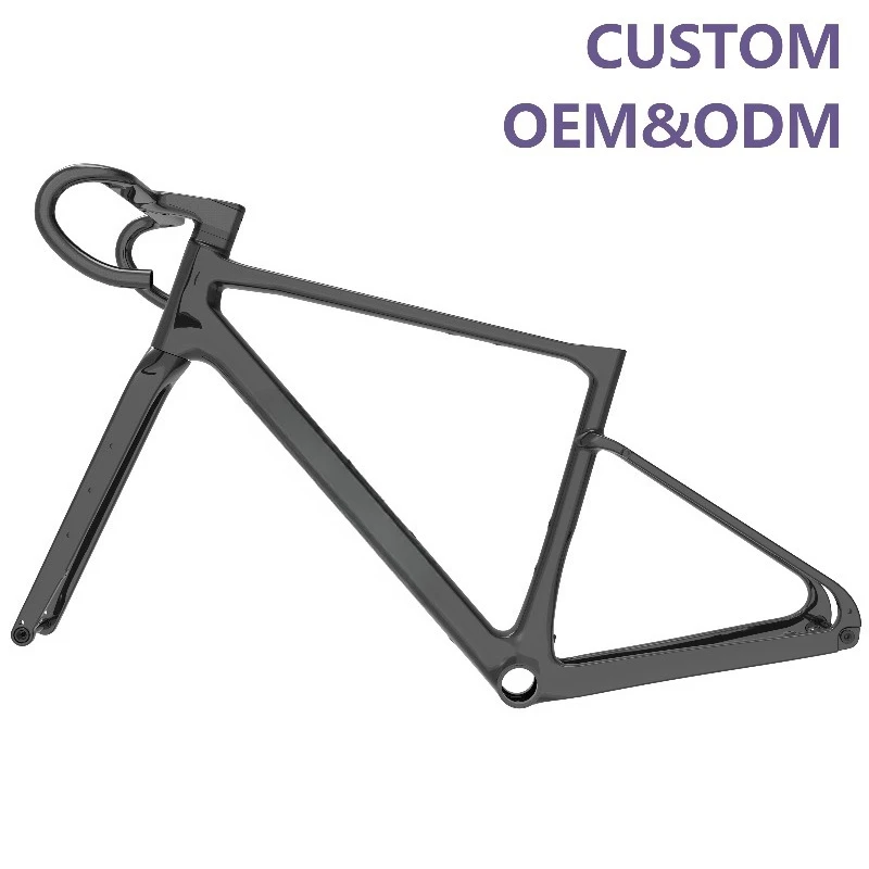 Ultra-Light 105 Carbon Fiber Frame Sets for Road Cycling Long Range 700c * 45c