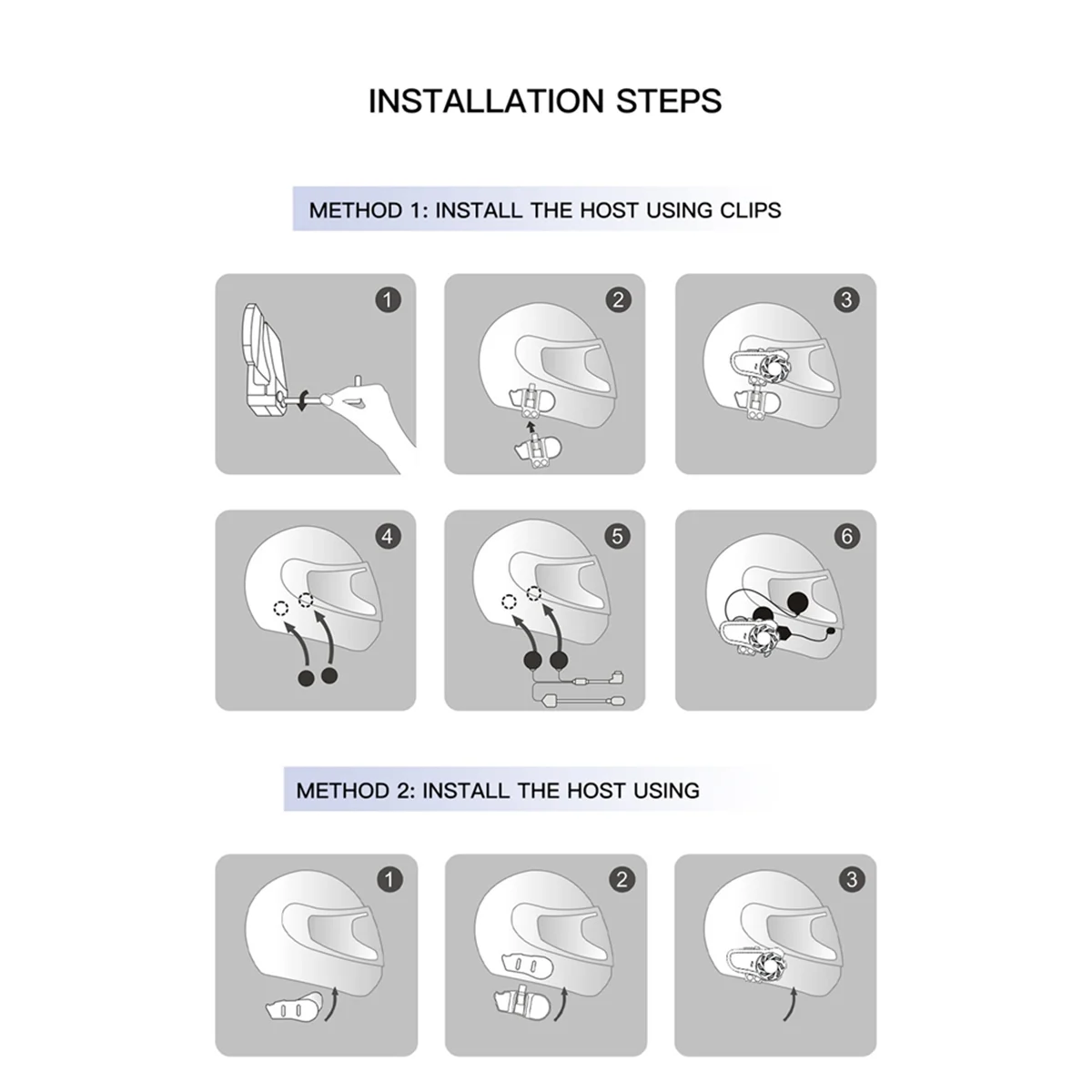 

Bluetooth Headset Motorcycle Helmet Bluetooth Headset BT5.1 800M Waterproof IP65 Full Duplex Talking Hands-Free Interphone