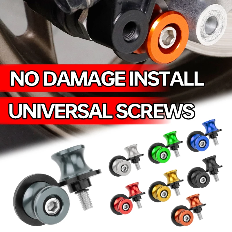 For Yamaha YZF R3 R25 R6 R1 R7 R125 2000-2024 2023 2022 2021 2020 Swingarm Spool M6 Stand Screws 6MM Bolt Motorcycle Accessories